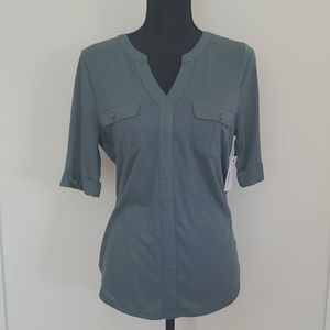 Sonoma Women's Shirt, Medium,  Hunter Green (New With Tags)